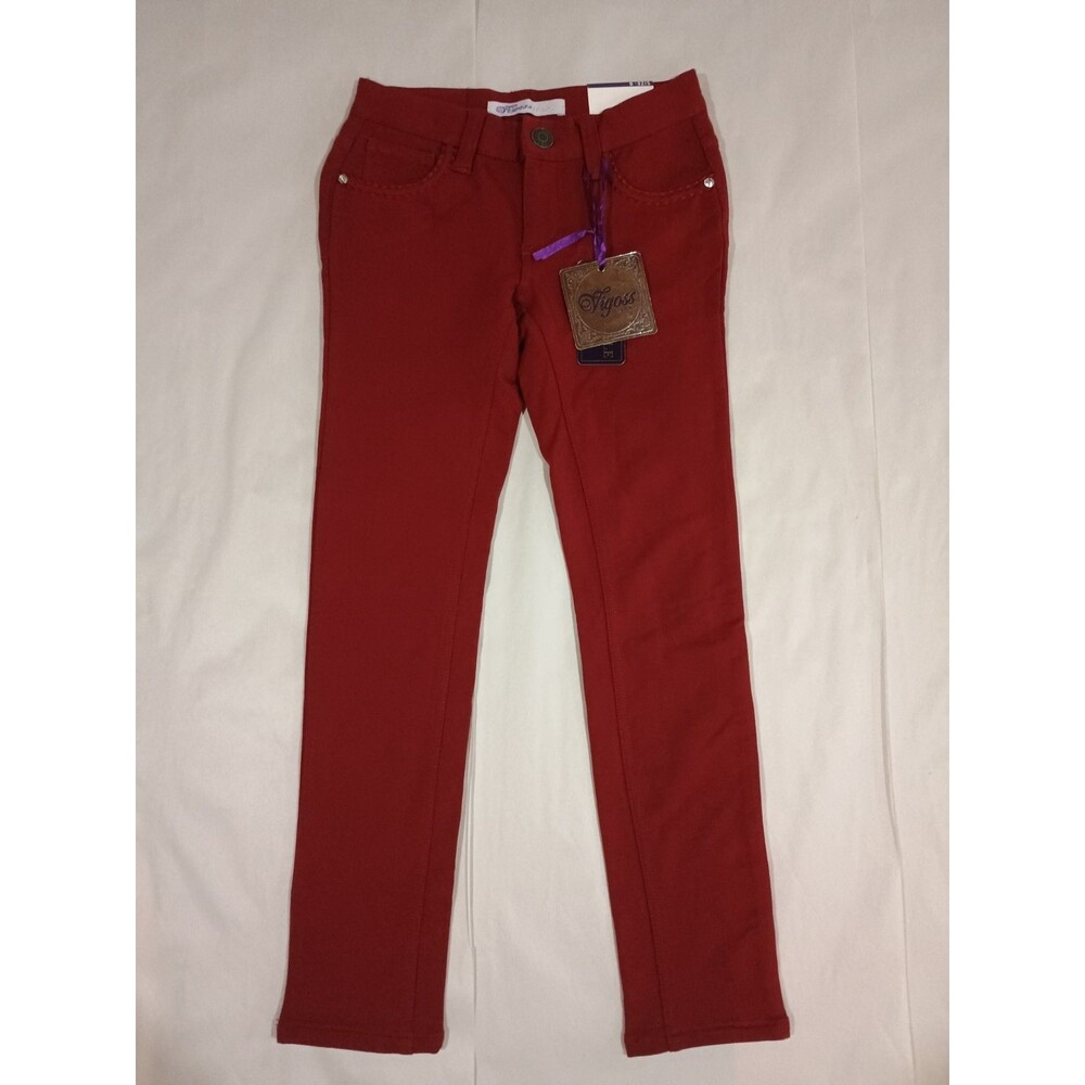 Vigoss Girls Size 8 Red Stretch Skinny Jeans NWT